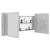 Dulap de baie cu oglindă & LED, gri beton, 100x12x45 cm acril GartenMobel Dekor