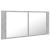 Dulap de baie cu oglindă & LED, gri beton, 100x12x45 cm acril GartenMobel Dekor