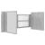 Dulap de baie cu oglindă & LED, gri beton, 100x12x45 cm acril GartenMobel Dekor