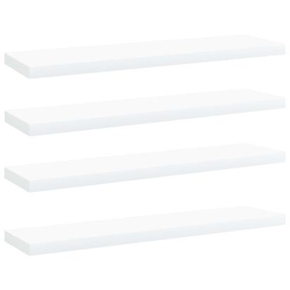 Plăci bibliotecă, 4 buc., alb, 40 x 10 x 1,5 cm, PAL GartenMobel Dekor