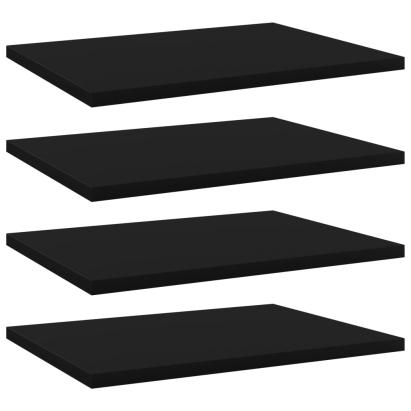 Plăci bibliotecă, 4 buc., negru, 40 x 30 x 1,5 cm, PAL GartenMobel Dekor
