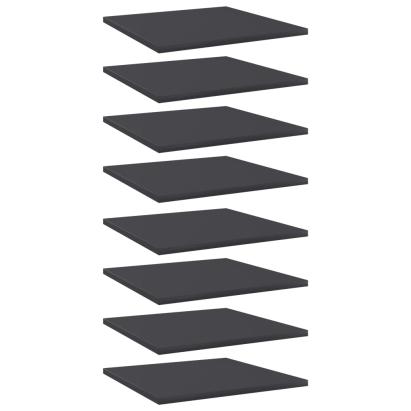Plăci bibliotecă, 8 buc., gri, 40 x 40 x 1,5 cm, PAL GartenMobel Dekor