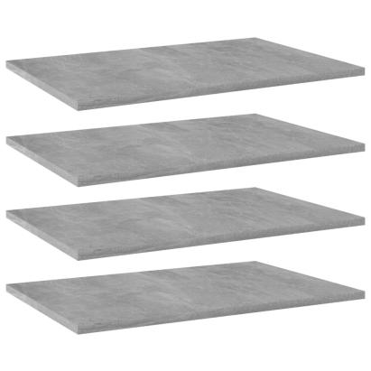 Plăci bibliotecă, gri beton, 4 buc, 60 x 40 x 1,5 cm, PAL GartenMobel Dekor