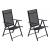 Set 2 scaune gradina/terasa, pliabile, otel, negru, 60x58x100 cm, Chomik GartenVIP DiyLine