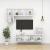 Dulap TV montat pe perete, alb, 37x37x107 cm, PAL GartenMobel Dekor