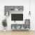 Dulap TV montat pe perete, gri beton, 37x37x107 cm, PAL GartenMobel Dekor