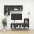 Dulap TV montat pe perete, gri extralucios, 37x37x107 cm, PAL GartenMobel Dekor