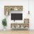 Dulap TV montat pe perete, stejar Sonoma, 37x37x142,5 cm, PAL GartenMobel Dekor