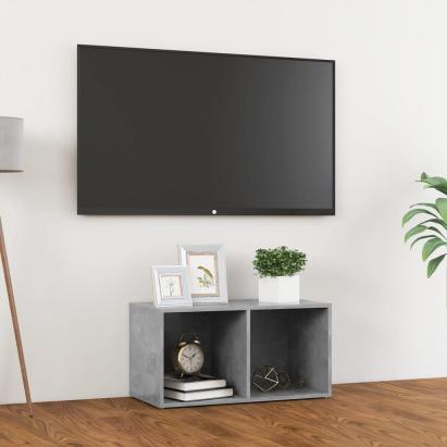 Comodă TV, gri beton, 72x35x36,5 cm, PAL GartenMobel Dekor