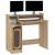 Birou cu lumini LED, stejar sonoma, 97x90x45 cm, lemn compozit GartenMobel Dekor