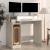 Birou cu lumini LED, gri beton, 97x90x45 cm, lemn compozit GartenMobel Dekor
