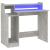 Birou cu lumini LED, gri beton, 97x90x45 cm, lemn compozit GartenMobel Dekor