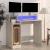 Birou cu lumini LED, gri beton, 97x90x45 cm, lemn compozit GartenMobel Dekor
