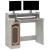 Birou cu lumini LED, gri beton, 97x90x45 cm, lemn compozit GartenMobel Dekor