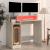 Birou cu lumini LED, gri beton, 97x90x45 cm, lemn compozit GartenMobel Dekor