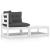 Set mobilier de grădină cu perne, 2 piese, alb, lemn masiv pin GartenMobel Dekor