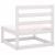 Set mobilier de grădină cu perne, 2 piese, alb, lemn masiv pin GartenMobel Dekor