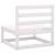 Set mobilier de grădină cu perne, 2 piese, alb, lemn masiv pin GartenMobel Dekor