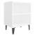 Noptiere cu picioare metalice, 2 buc, alb, 40x30x50 cm GartenMobel Dekor