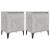 Noptiere cu picioare din metal, 2 buc, gri beton, 40x30x50 cm GartenMobel Dekor