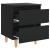 Noptiere cu picioare lemn masiv pin, 2 buc., negru, 40x35x50 cm GartenMobel Dekor