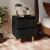 Noptiere cu picioare lemn masiv pin, 2 buc., negru, 40x35x50 cm GartenMobel Dekor