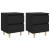 Noptiere cu picioare lemn masiv pin, 2 buc., negru, 40x35x50 cm GartenMobel Dekor