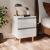 Noptiere & picioare lemn pin 2 buc. alb extralucios 40x35x50 cm GartenMobel Dekor