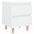 Noptiere & picioare lemn pin 2 buc. alb extralucios 40x35x50 cm GartenMobel Dekor