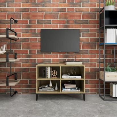 Comodă TV cu picioare de metal, stejar sonoma, 69,5x30x50 cm GartenMobel Dekor