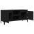 Comodă TV cu picioare metalice, negru, 103,5x35x50 cm GartenMobel Dekor