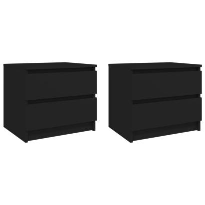 Noptiere, 2 buc., negru, 50x39x43,5 cm, PAL   GartenMobel Dekor