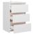 Noptiere, 2 buc., alb, 40x35x62,5 cm, lemn compozit GartenMobel Dekor