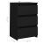 Noptiere, 2 buc., negru, 40x35x62,5 cm, lemn compozit GartenMobel Dekor