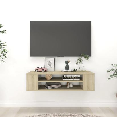 Dulap TV suspendat, stejar Sonoma, 100x30x26,5 cm, PAL GartenMobel Dekor