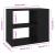 Dulap lateral, negru, 60x30x50 cm, PAL GartenMobel Dekor