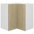 Dulap de colț suspendat stejar sonoma 57x57x60cm lemn prelucrat GartenMobel Dekor