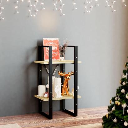 Bibliotecă cu 2 rafturi, 40x30x70 cm, lemn masiv de pin GartenMobel Dekor