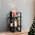 Bibliotecă cu 2 rafturi, negru, 40x30x70 cm, lemn masiv de pin GartenMobel Dekor