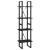 Bibliotecă cu 4 rafturi, negru, 40x30x140 cm, lemn masiv de pin GartenMobel Dekor