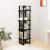 Bibliotecă cu 4 rafturi, negru, 40x30x140 cm, lemn masiv de pin GartenMobel Dekor