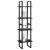 Bibliotecă cu 4 rafturi, negru, 40x30x140 cm, lemn masiv de pin GartenMobel Dekor