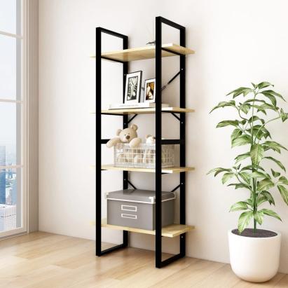 Bibliotecă cu 4 rafturi, 60x30x140 cm, lemn masiv de pin GartenMobel Dekor