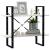 Bibliotecă cu 2 rafturi, alb, 80x30x70 cm, lemn masiv de pin GartenMobel Dekor