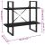Bibliotecă cu 2 rafturi, negru, 80x30x70 cm, lemn masiv de pin GartenMobel Dekor
