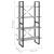 Bibliotecă cu 4 rafturi, gri beton, 80x30x140 cm, PAL GartenMobel Dekor