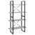 Bibliotecă cu 4 rafturi, gri beton, 80x30x140 cm, PAL GartenMobel Dekor