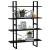 Bibliotecă cu 4 rafturi, negru, 100x30x140 cm, PAL GartenMobel Dekor