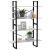 Bibliotecă cu 4 rafturi, alb, 100x30x140 cm, lemn masiv de pin GartenMobel Dekor
