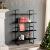 Bibliotecă cu 4 rafturi, negru, 100x30x140 cm, lemn masiv pin GartenMobel Dekor